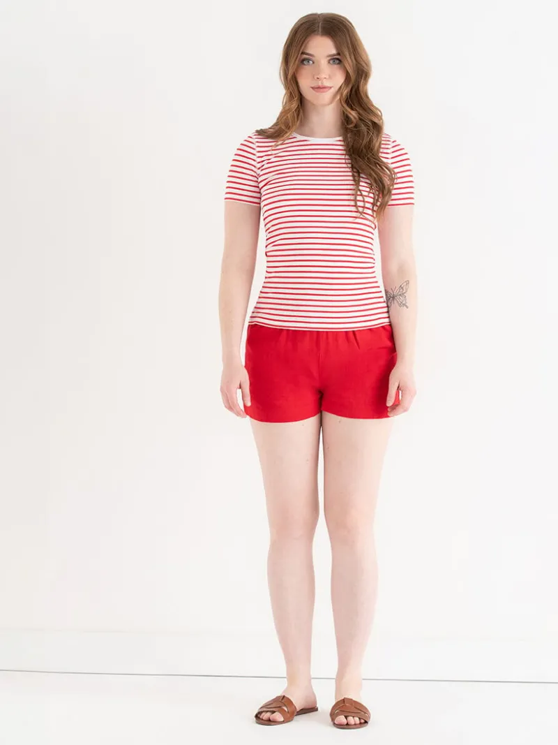 short_sleeve_ribbed_crew__5-16.webp Ricki's Shirts & Blouses*Short Sleeve Ribbed Crew Neck Top