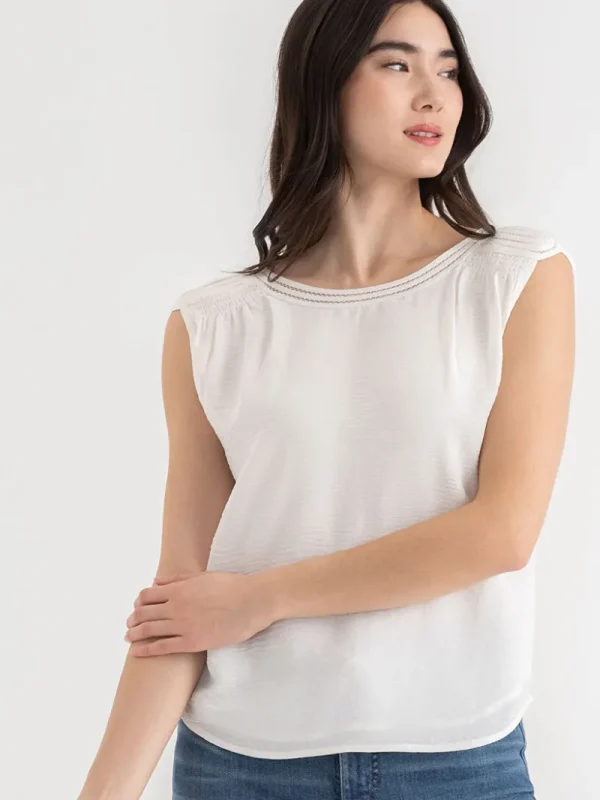 Ricki's Shirts & Blouses*Sleeveless Blouse with Shoulder Trim