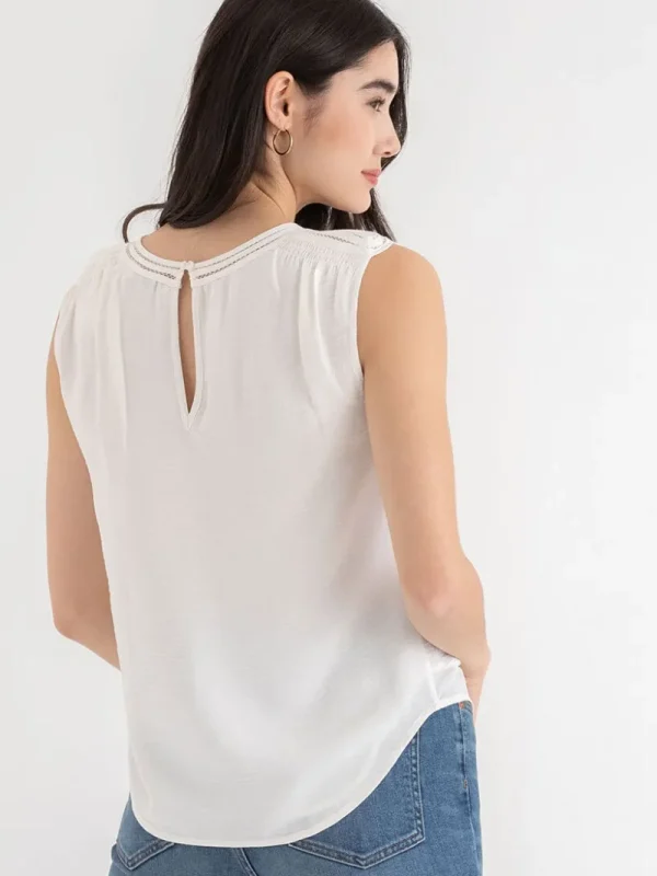 Ricki's Shirts & Blouses*Sleeveless Blouse with Shoulder Trim