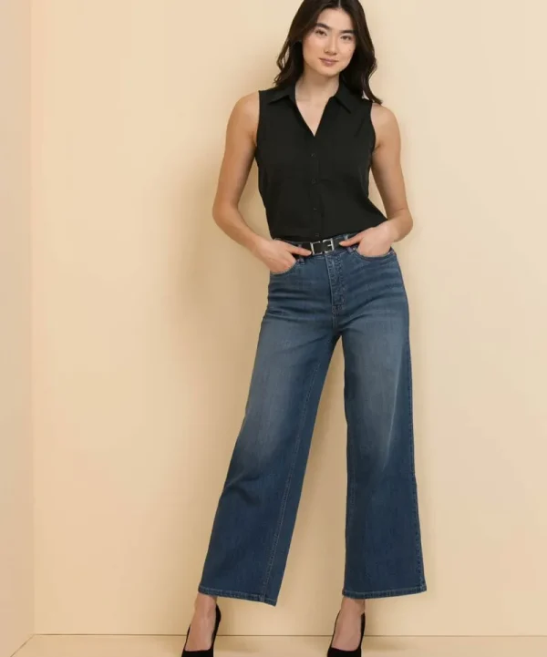 Ricki's Shirts & Blouses*Sleeveless Collared Shirt