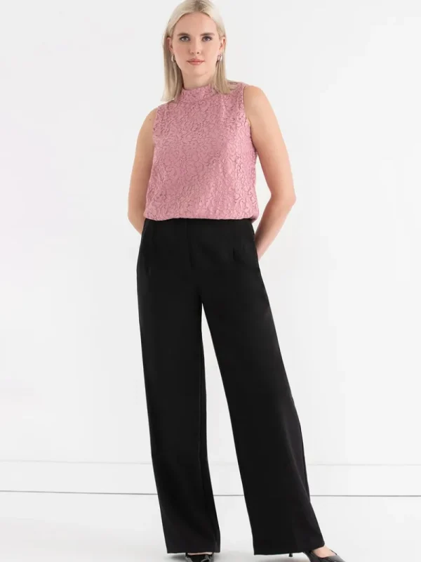 Ricki's Shirts & Blouses*Sleeveless Mock Neck Lace Blouse