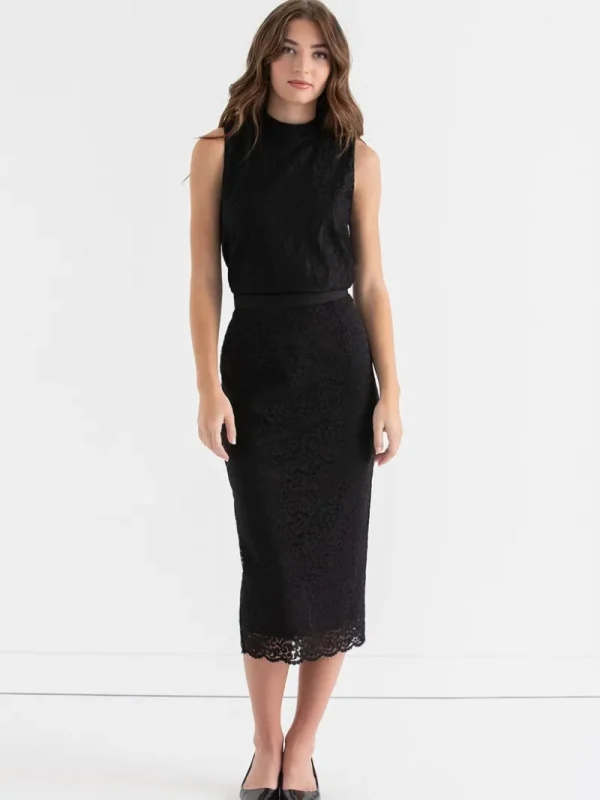 Ricki's Shirts & Blouses*Sleeveless Mock Neck Lace Blouse