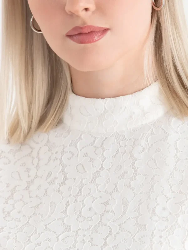 Ricki's Shirts & Blouses*Sleeveless Mock Neck Lace Blouse