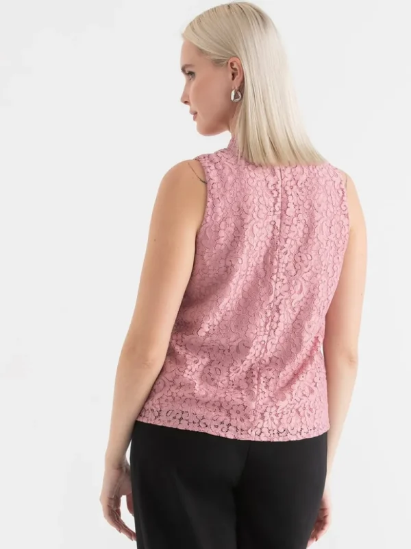 Ricki's Shirts & Blouses*Sleeveless Mock Neck Lace Blouse