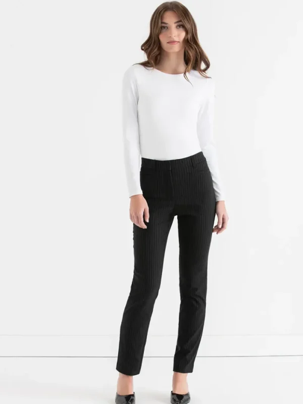 Ricki's Pants*Spencer Straight Pant in Patterned Microtwill