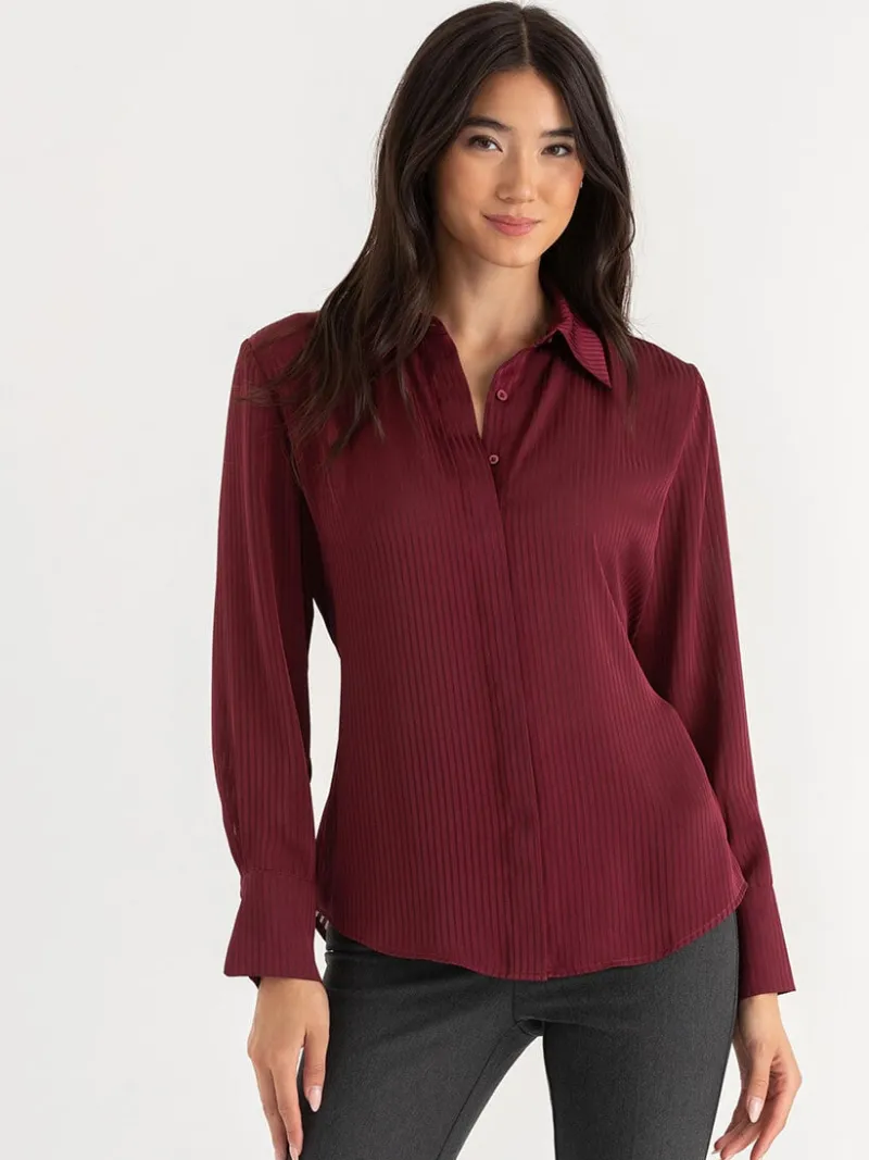 striped_waist_tie_collare_4-3.webp Ricki's Shirts & Blouses*Striped Waist Tie Collared Blouse