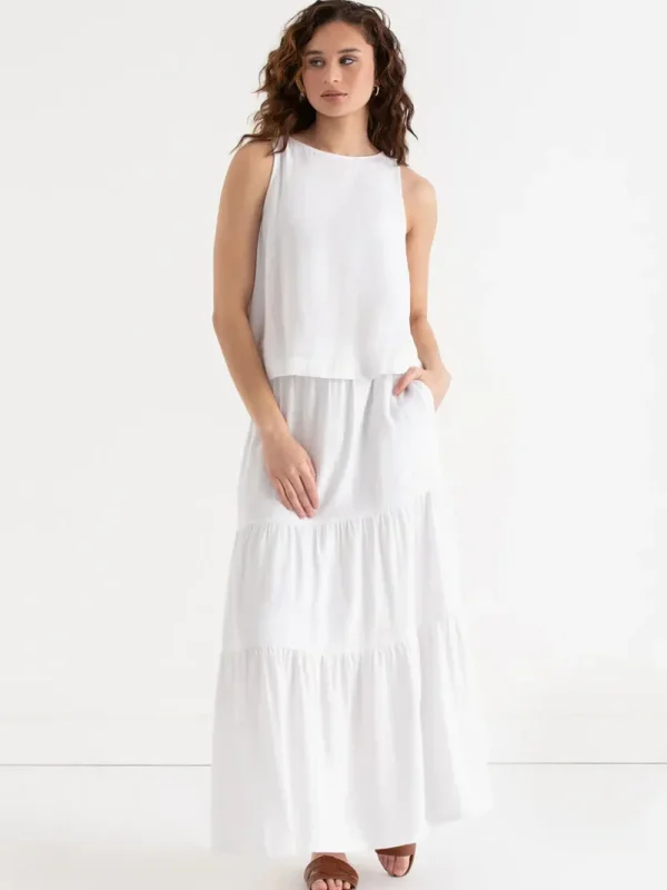 Ricki's Skirts & Shorts*Tiered Linen Maxi Skirt