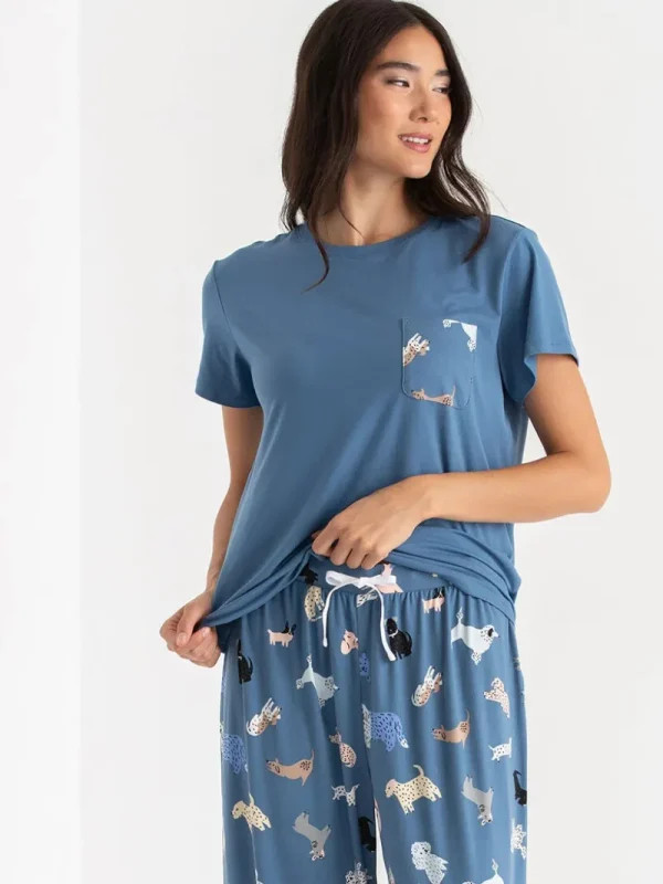 Ricki's Sleepwear*T-Shirt and Print Pants Pajama Set