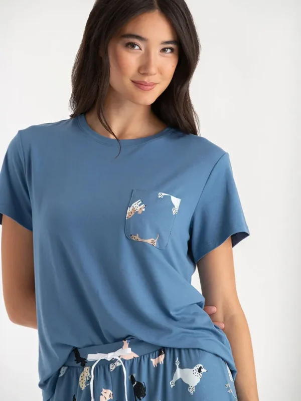 Ricki's Sleepwear*T-Shirt and Print Pants Pajama Set