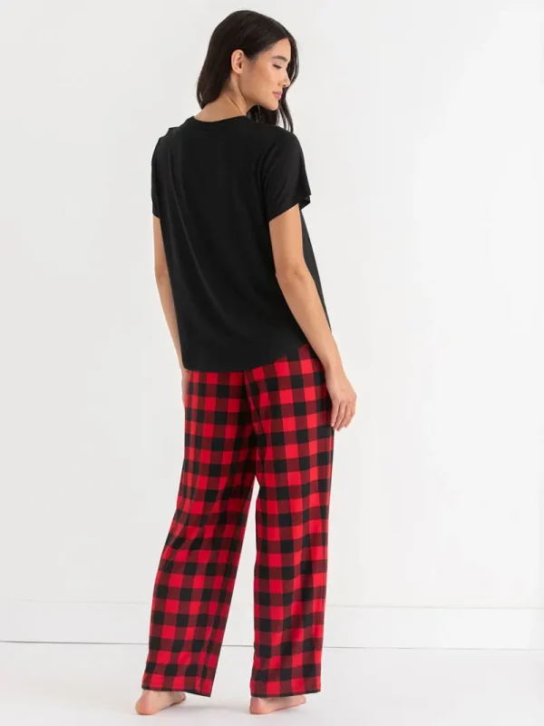 Ricki's Sleepwear*T-Shirt and Print Pants Pajama Set