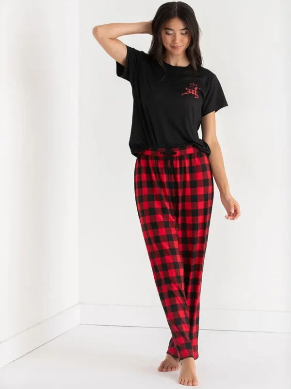 Ricki's Sleepwear*T-Shirt and Print Pants Pajama Set