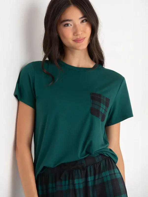 Ricki's Sleepwear*T-Shirt and Print Pants Pajama Set