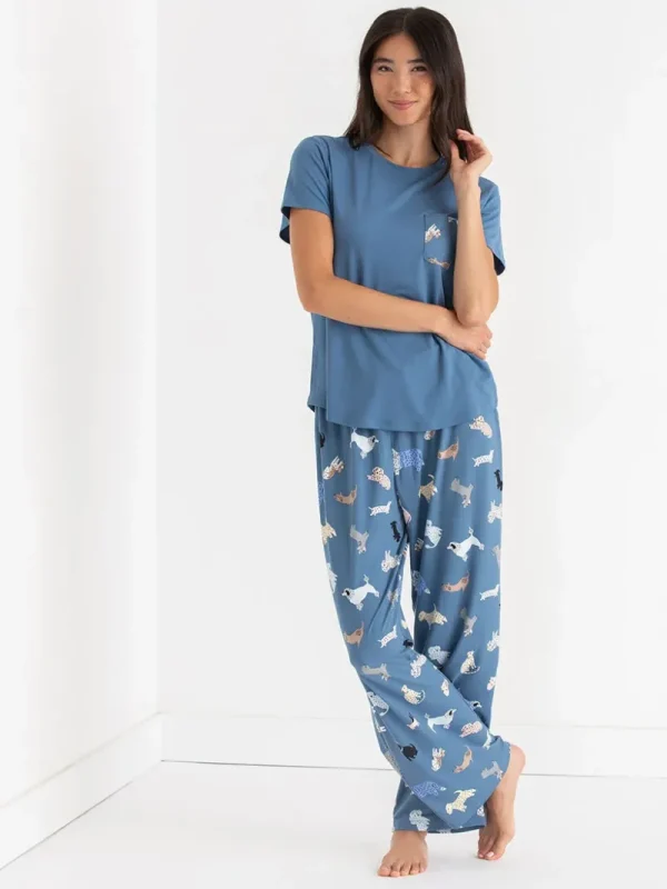 Ricki's Sleepwear*T-Shirt and Print Pants Pajama Set