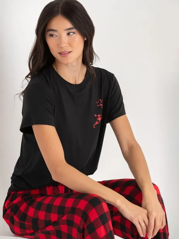 Ricki's Sleepwear*T-Shirt and Print Pants Pajama Set