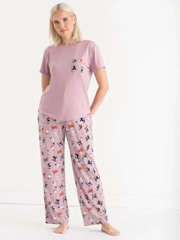 Ricki's Sleepwear*T-Shirt and Print Pants Pajama Set