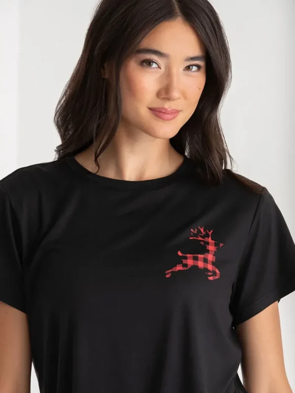 Ricki's Sleepwear*T-Shirt and Print Pants Pajama Set