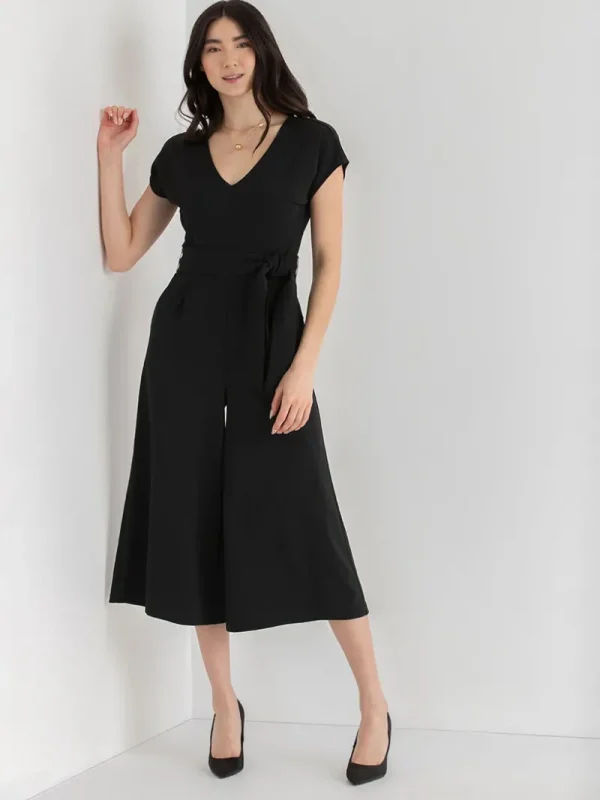 Ricki's Maxi & Midi Dresses*Venus Wide Crop Jumpsuit in Iconic Crepe