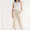 Ricki's Pants*Viscose Linen Pull-On Cropped Pant