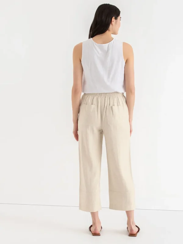 Ricki's Pants*Viscose Linen Pull-On Cropped Pant