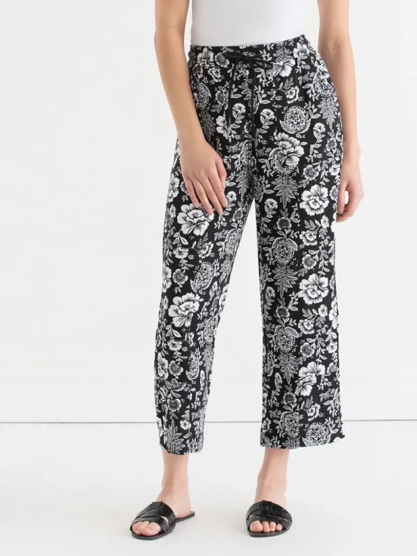 Ricki's Pants*Viscose Linen Pull-On Cropped Pant