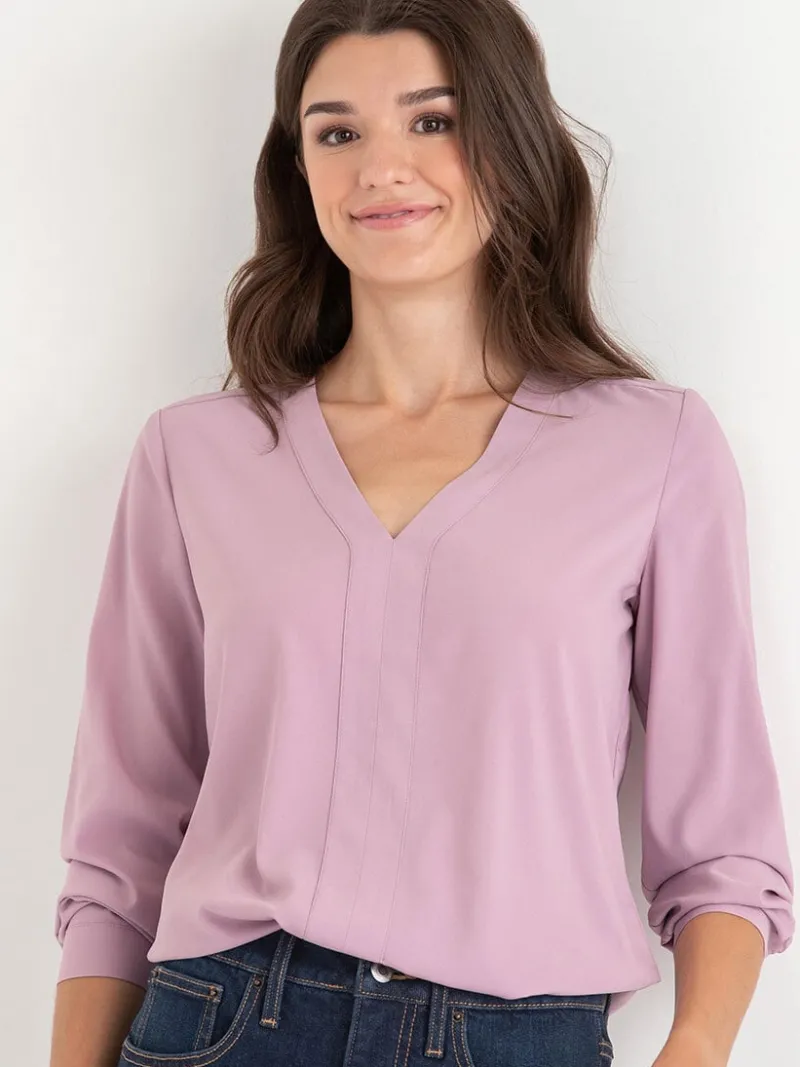 vneck_long_sleeve_blouse_0-2.webp Ricki's Shirts & Blouses*V-Neck Long Sleeve Blouse