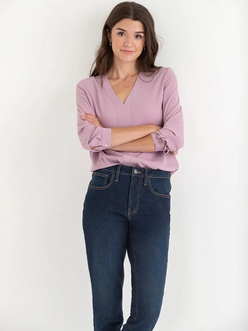 vneck_long_sleeve_blouse_1-2.webp Ricki's Shirts & Blouses*V-Neck Long Sleeve Blouse