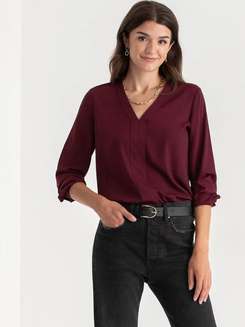 vneck_long_sleeve_blouse_1-3.webp Ricki's Shirts & Blouses*V-Neck Long Sleeve Blouse