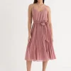 Ricki's Maxi & Midi Dresses*V-Neck Pleated Skirt Midi Dress