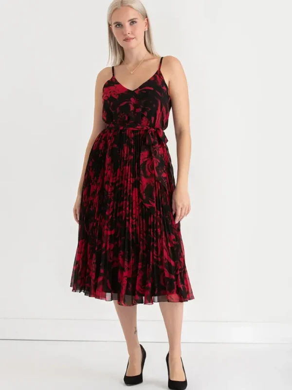 Ricki's Maxi & Midi Dresses*V-Neck Pleated Skirt Midi Dress