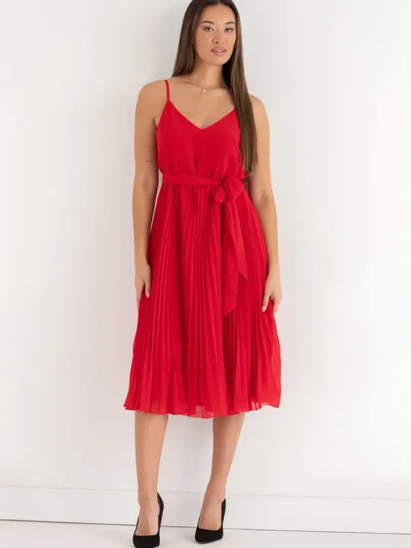 Ricki's Maxi & Midi Dresses*V-Neck Pleated Skirt Midi Dress