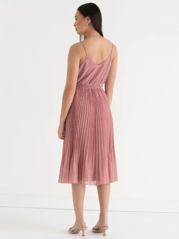 Ricki's Maxi & Midi Dresses*V-Neck Pleated Skirt Midi Dress